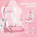 Kawaii Pink Gaming Chair for Girls   Ergonomic High Back 5 | PricZone