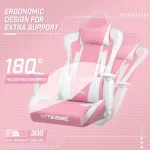 Kawaii Pink Gaming Chair for Girls   Ergonomic High Back 6 | PricZone