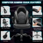 Ergonomic Gaming Chair with PU Leather Lumbar Support 4 | PricZone Ergonomic Gaming Chair with PU Leather Lumbar Support 4 | PricZone