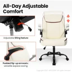 Adjustable Ergonomic Office Chair Mid Back PU Leather 4 | PricZone Adjustable Ergonomic Office Chair Mid Back PU Leather 4 | PricZone