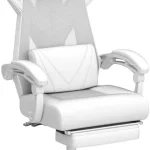 Ergonomic Gaming Chair with Footrest Mesh Back White 4 | PricZone Ergonomic Gaming Chair with Footrest Mesh Back White 4 | PricZone