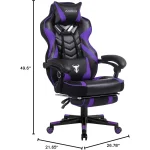 Purple Gaming Chair with Footrest   Reclining High Back 3 | PricZone