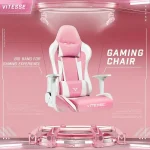 Kawaii Pink Gaming Chair for Girls   Ergonomic High Back 4 | PricZone