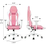 Kawaii Pink Gaming Chair for Girls   Ergonomic High Back 3 | PricZone