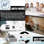 Ultra HD 4K Webcam with 120 degree Wide Angle  Mic 6 | PricZone