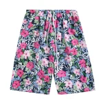 Loose Floral Beach Shorts   Vacation Casual Board Shorts 1 | PricZone