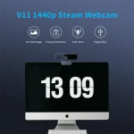 V11 2K 1080P Webcam with Mic  Privacy Cover 2 | PricZone