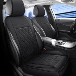 Black Leather Car Seat Covers for Cars SUVs  Trucks 1 | PricZone