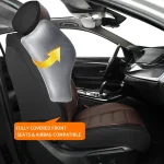 Universal Car Seat Covers Full Set   Waterproof Leather 4 | PricZone