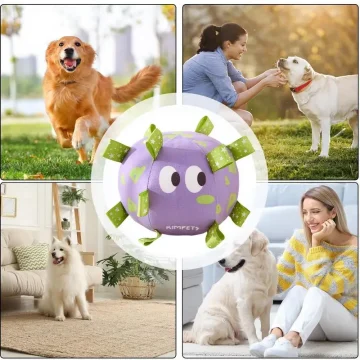 Interactive Plush Dog Football with Bell - Bite-Resistant Toy 2