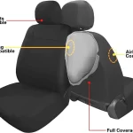 Auto 3 Row Car Seat Covers for SUV VAN Truck   Black 2 | PricZone
