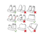 Universal 5 Seater Car Seat Cover Black Waterproof Leather 5 | PricZone