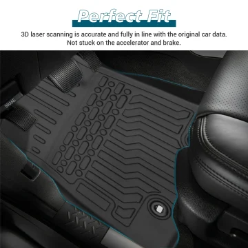 TPE Rubber Floor Mats for Toyota Tacoma Double Cab 2