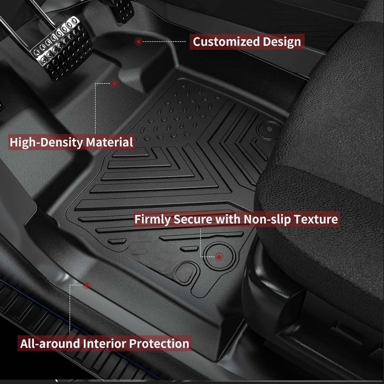 AllWeather Floor Mats for Honda Pilot 78 Passenger 4 | PricZone All Weather Floor Mats for Honda Pilot 78 Passenger 4 | PricZone