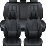 Full Set Car Seat Covers Waterproof Nappa Leather Protector 6 | PricZone