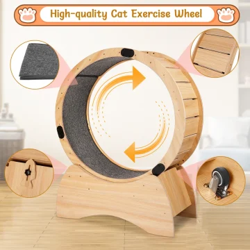Cat Exercise Wheel with Carpeted Runway Fun Treadmill for Cats 2 | PricZone Cat Exercise Wheel with Carpeted Runway Fun Treadmill for Cats 2 | PricZone