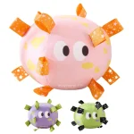 Interactive Plush Dog Football with Bell   Bite Resistant Toy 1 | PricZone