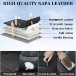 Full Set Car Seat Covers Waterproof Nappa Leather Protector 4 | PricZone