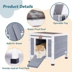Weatherproof Outdoor Cat House   Small Animal Shelter 5 | PricZone