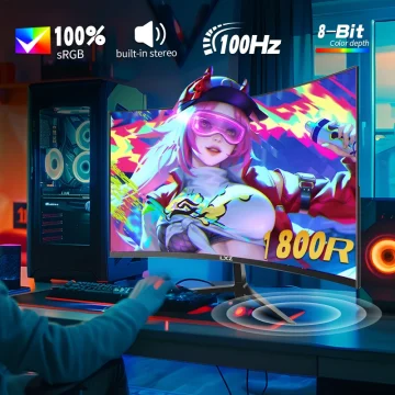 LXZ 27 inch Curved Monitor 100Hz Full HD Screen 2 | PricZone