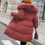 Womens Fluffy Hooded Down Jacket   Warm  Stylish 4 | PricZone
