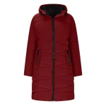 Womens Mid Length Hooded Down Coat   Fleece Lined 2 | PricZone