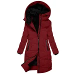 Womens Mid Length Hooded Down Coat   Fleece Lined 3 | PricZone