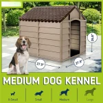 Outdoor Small Dog Kennel   Plastic Pet House Weather Resistant 4 | PricZone