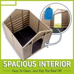 Outdoor Small Dog Kennel   Plastic Pet House Weather Resistant 6 | PricZone