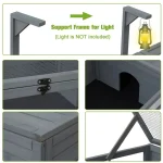 US Turtle House Wooden Turtle Habitat Shell Indoor Reptile Cage for Animals  4 | PricZone