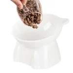 Raised Tilted Cat Bowls   Non Slip Elevated Food Dish 1 | PricZone
