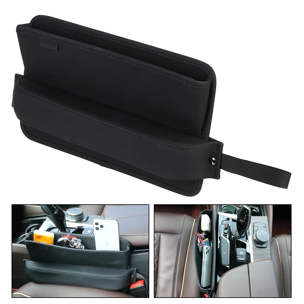 Car Seat Gap Storage Organizer with Leather Pocket 1 | PricZone Car Seat Gap Storage Organizer with Leather Pocket 1 | PricZone