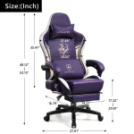Ergonomic Gaming Chair with Bluetooth  Footrest 3 | PricZone