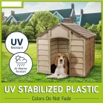 Outdoor Small Dog Kennel   Plastic Pet House Weather Resistant 5 | PricZone