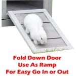 US Large Wooden Guinea Pig  Rabbit Hutch with Wheels 5 | PricZone