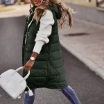 Long Quilted Hooded Winter Vest Coat 4 | PricZone Long Quilted Hooded Winter Vest Coat 4 | PricZone