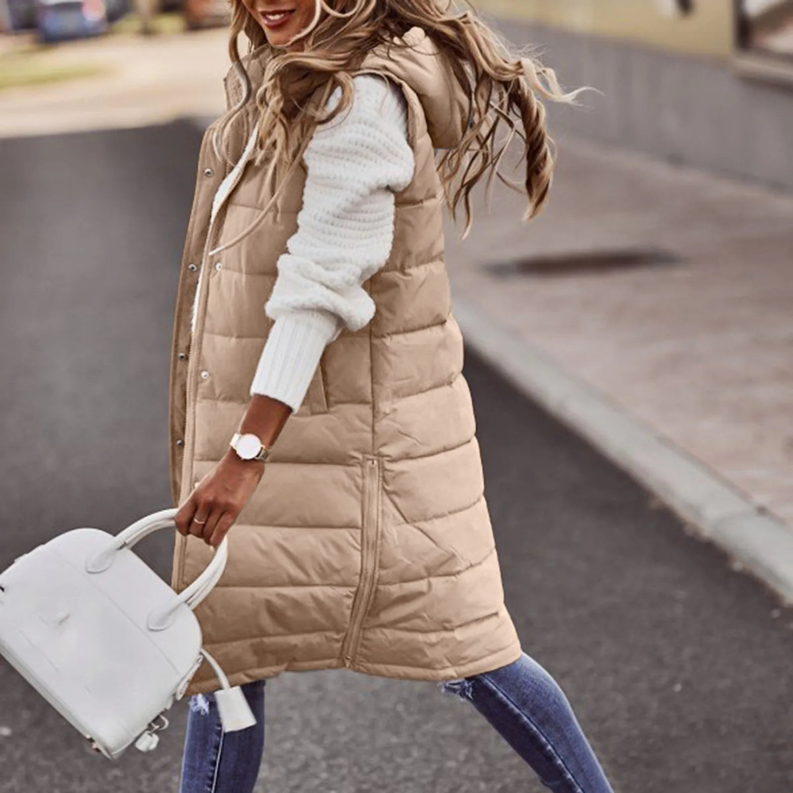 Long Quilted Hooded Winter Vest Coat 3 | PricZone Long Quilted Hooded Winter Vest Coat 3 | PricZone