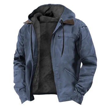 Fleece Lined Hooded Winter Jacket Thick Coat 1 | PricZone