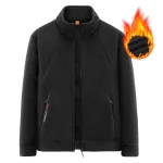Fleece Stand Collar Jacket   Winter Casual Coat 4 | PricZone