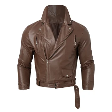 PU Leather Motorcycle Jacket  Stylish  Windproof 2 | PricZone