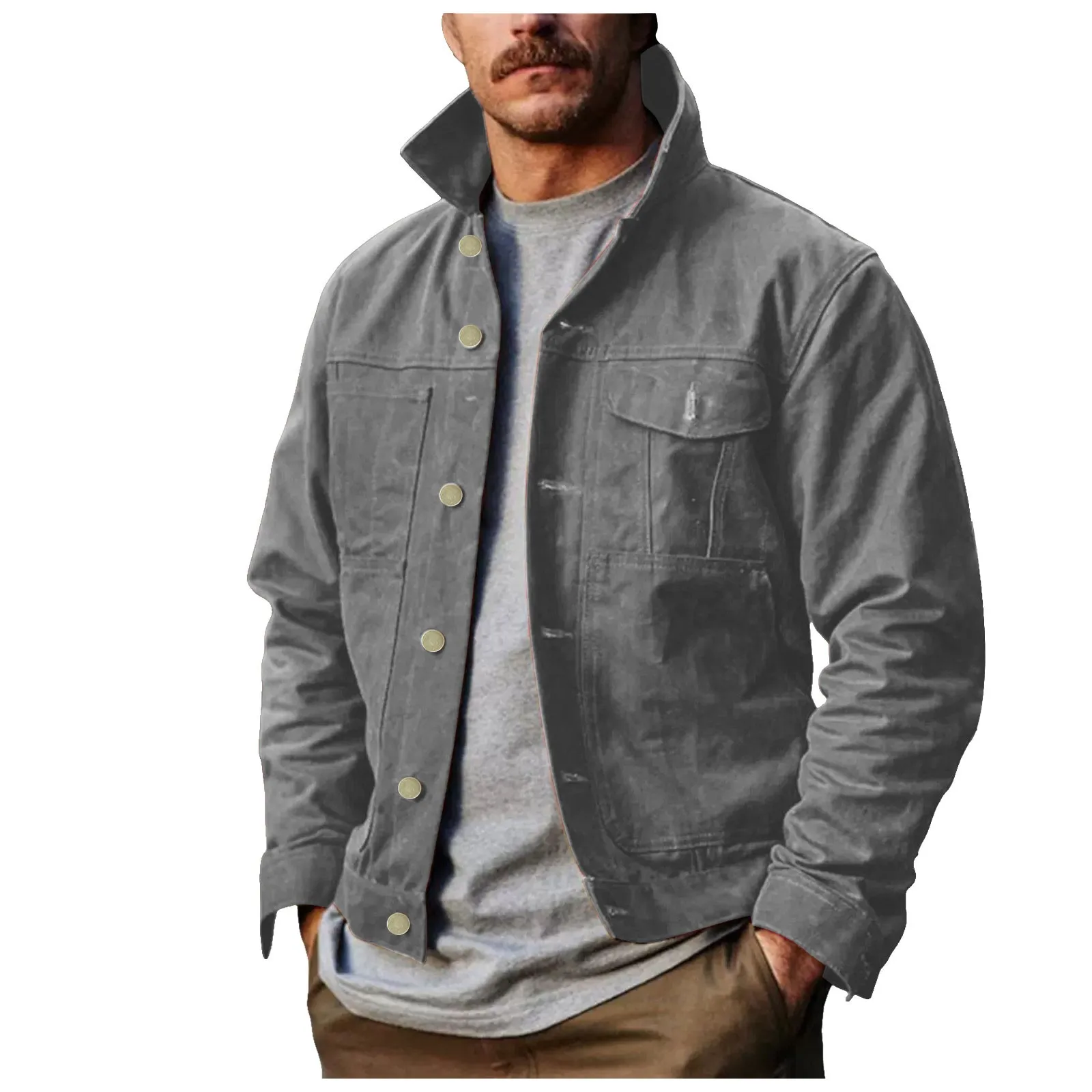 Retro Lapel ButtonDown Jean Jacket 3 | PricZone Retro Lapel Button Down Jean Jacket 3 | PricZone