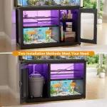 55 75 Gallon Aquarium Stand with LED Light  Storage 5 | PricZone