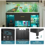 55 Gallon Fish Tank Stand with LED Light and Storage 4 | PricZone