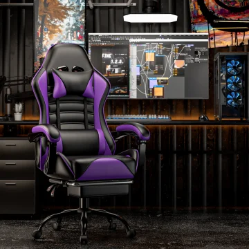 Ergonomic Gaming Chair with Footrest Recliner 1