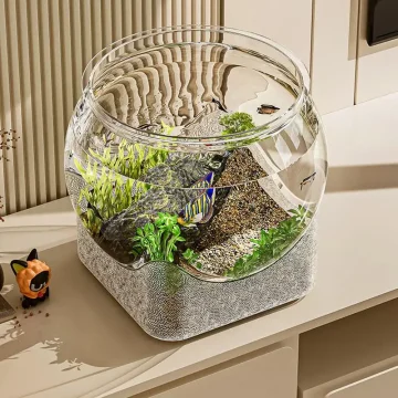 Clear Round Fish Bowl Aquarium Tank Vase 1 | PricZone