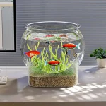 Clear Round Fish Bowl Aquarium Tank Vase 3 | PricZone