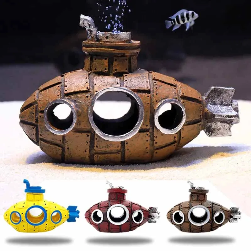 Resin Submarine Aquarium Ornament Fish Tank Decor 1 | PricZone Resin Submarine Aquarium Ornament Fish Tank Decor 1 | PricZone