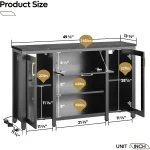 55 Gallon Fish Tank Stand with LED Light and Storage 6 | PricZone