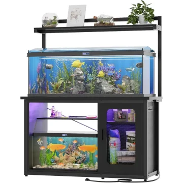 55 75 Gallon Aquarium Stand with LED Light  Storage 1 | PricZone