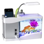 LED Mini Fish Tank Aquarium with Clock and Display 3 | PricZone